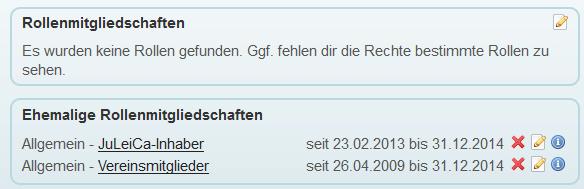 &quot;Ehemalige Vereinsmitglieder&quot; sollten einfach eine beendete Mitgliedschaft in der Rolle &quot;Vereinsmitglieder&quot; besitzen.