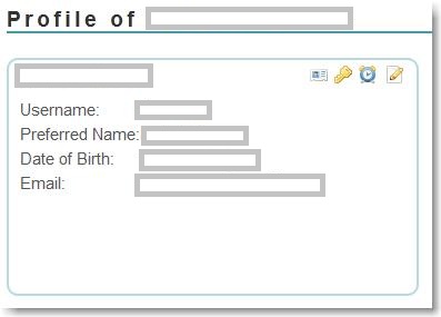 User profile view in normal mode